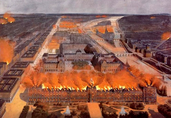 Louvre on fire (1871)