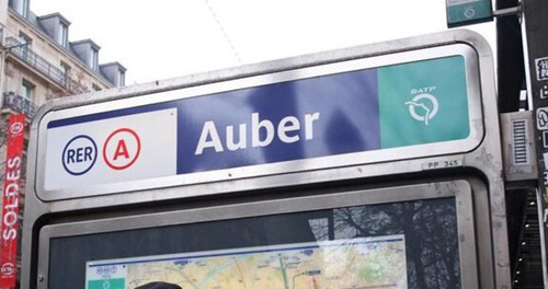 visible image text Auber metro