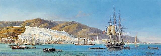 Vue of port of Alger (1838)
